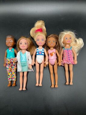 Mattel Barbie Kelly Chelsea Friends Dolls Mixed Lot One Boy